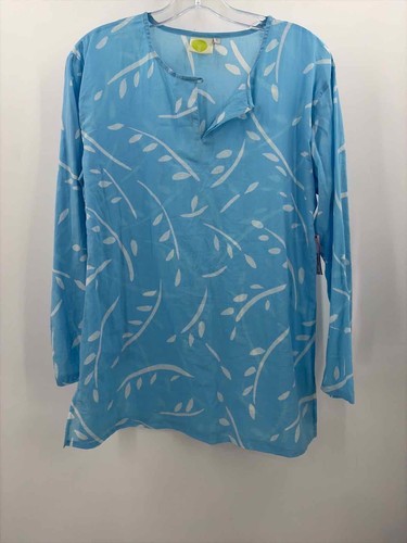 Pre-Owned See Design Blue Size Small Long Sleeve Blouse
