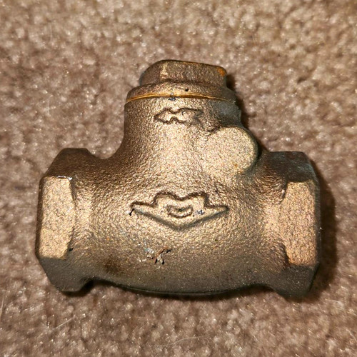 Brass Swing Check Valve, 1/2in, 150psi, Water, 150 WOG