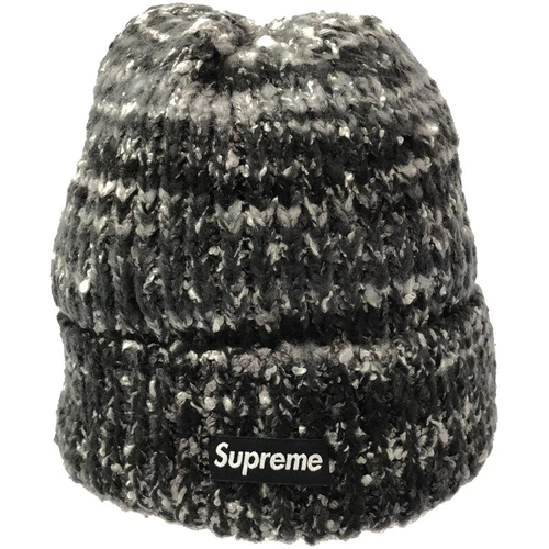 Supreme 22AW Space Dye Beanie Acrylique Tricot Gris F Occasion MESC 0