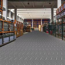 Checker Rubber Flooring Mat Heavy Duty Anti Slip Garage Checker Ribbed 50*200cm