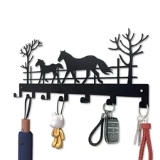 ShowMtheM Metal Horse Key Holder for Wall,Metal Key Organizer Wall Decorative...