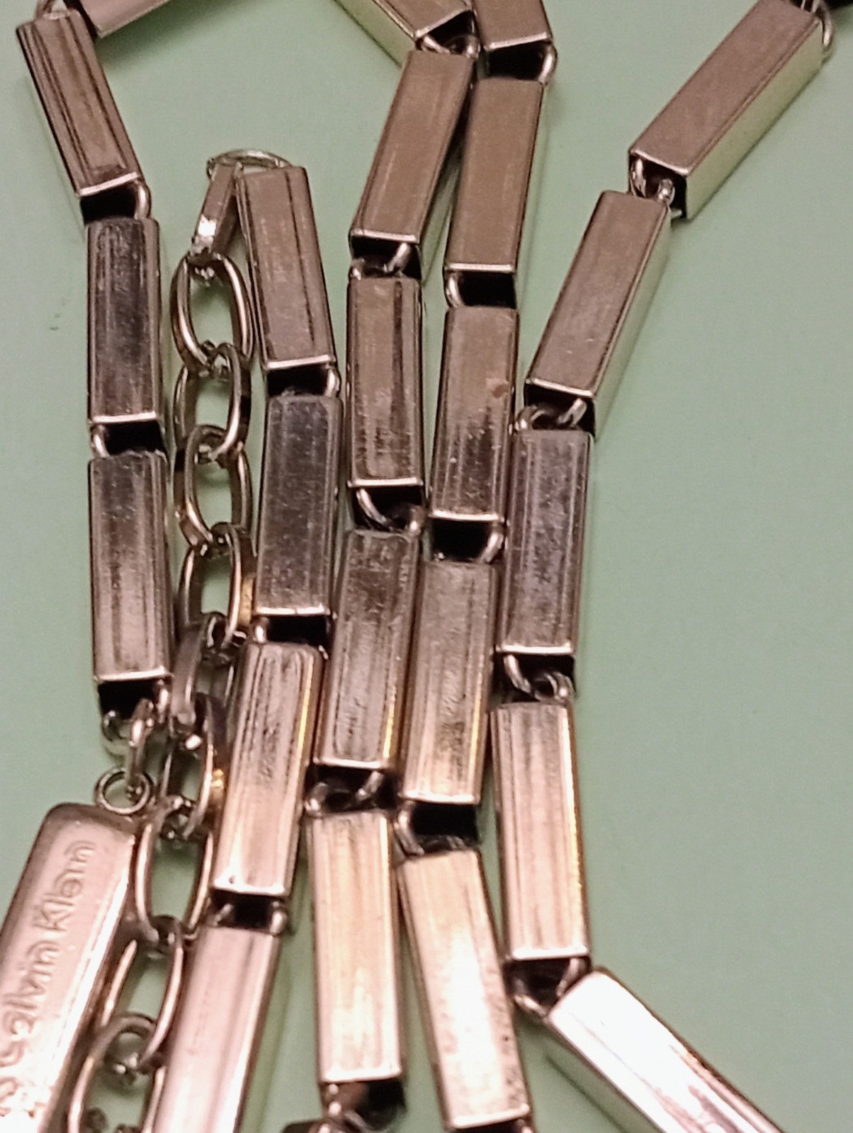 Calvin Klein Silver-Toned Rectangular Links Chain… - image 2