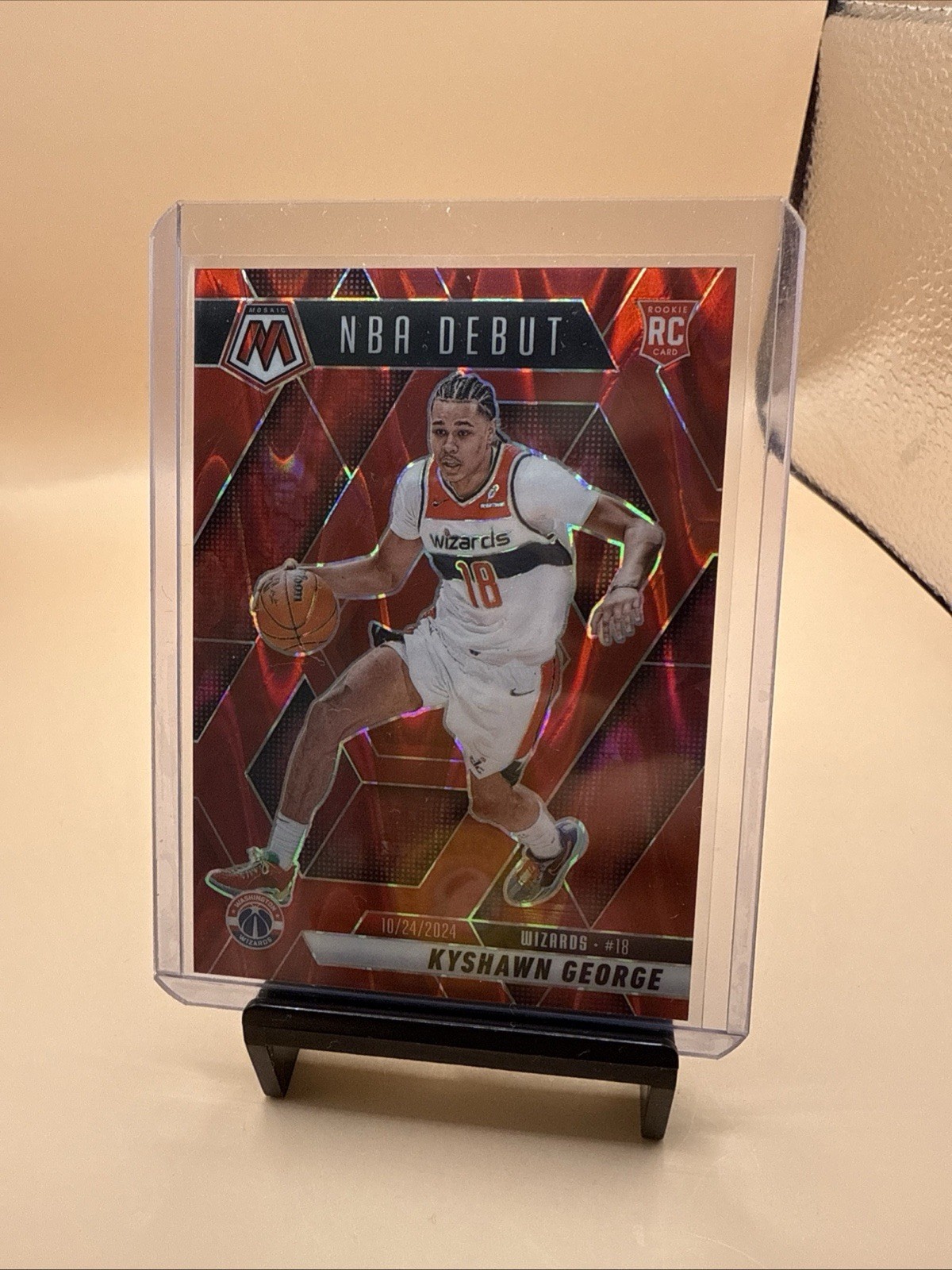 2024-25 Panini Mosaic Kyshawn George RC Red NBA Debut Rookie Mosaic 🔥 Wizards