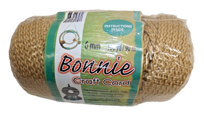 Pepperell Bonnie Macrame USA made Macrame Craft Cord 6mm x 100 yd - Tan