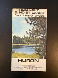 1980 Reid Lake & Hoist Lakes Foot Travel Areas Huron Michigan Brochure, Ephemera