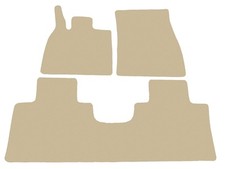 Velour Fußmatten für Mercedes EQS X296 SUV 2022-… 2 Sitzreihen, Beige x14 Rand