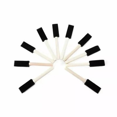 10 Stck. 1 Zoll Schaumstoff Schwamm Pinsel Holzgriff Malen Zeichnen Handwerk Zeichnen