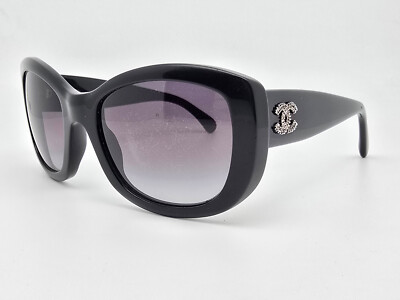 Chanel 5239 c. 501/3C Shiny Black Frame Grey Gradient Lens Sunglasses w/ Case CHANEL Sunglasses: Pantos Sunglasses, acetate — Fashion | CHANEL main image 4