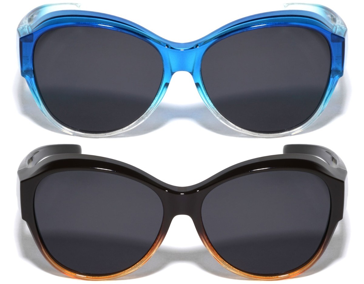 2 Pairs Large Women Oval Polarized Fit over Sunglasses  display picture 2