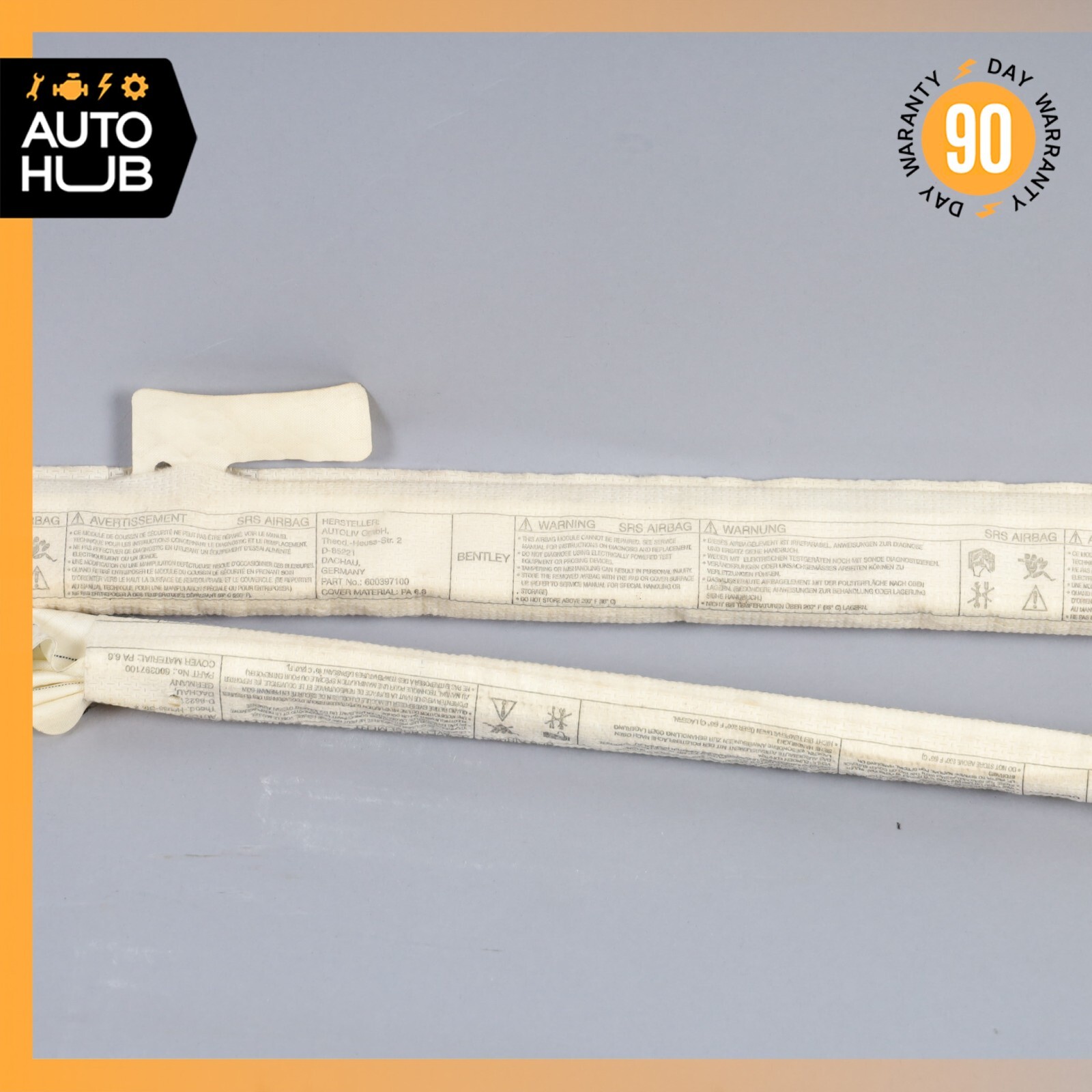 03-10 Bentley Continental GT Coupe Roof Curtain Airbag Air Bag Left Side OEM