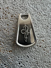 COLE HANN SILVER METAL DOG TAG STYLE KEY CHAIN Hang Tag FOB UNISEX COLE HAAN.