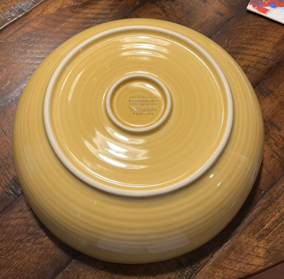 NEW 12" Pottery Barn Gabriella Low Serving Bowl | NWOT GOLD Round Stoneware Bowl - Image 3 of 4