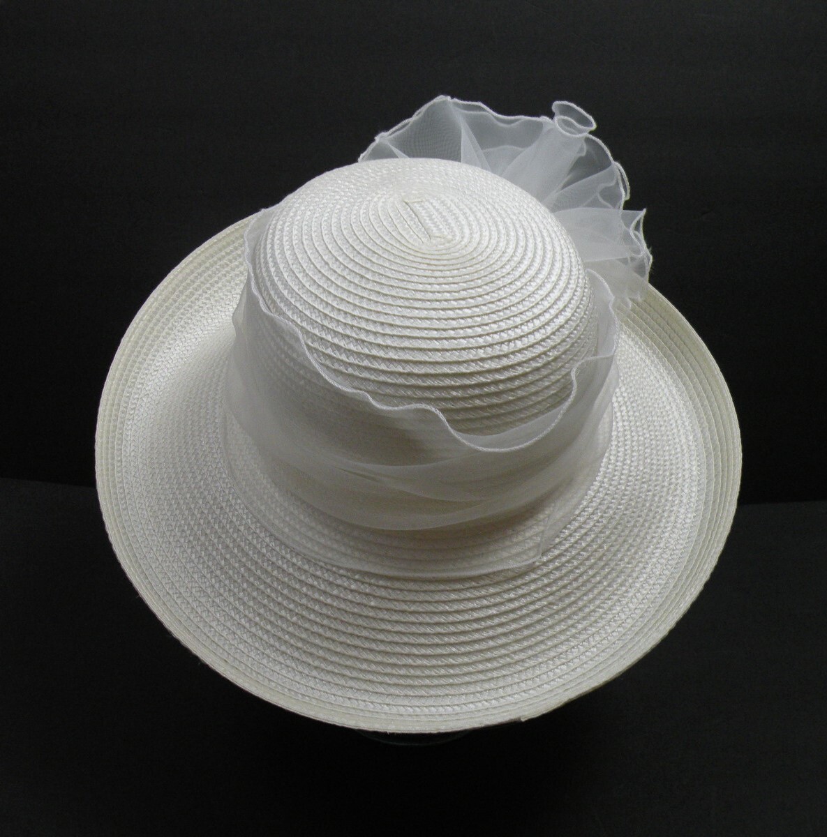 Giovannio New York White Silk Feather Bow Sunday Church  display picture 1
