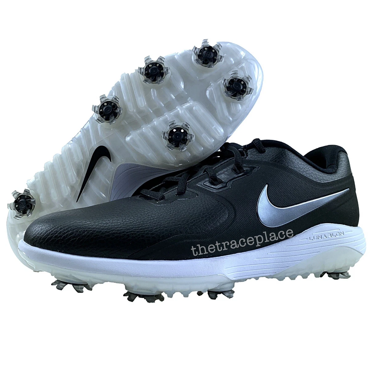 Nike Golf Shoes 11 Wide Mens Vapor Pro Golf Soft Spikes Lunarlon Sole Black
