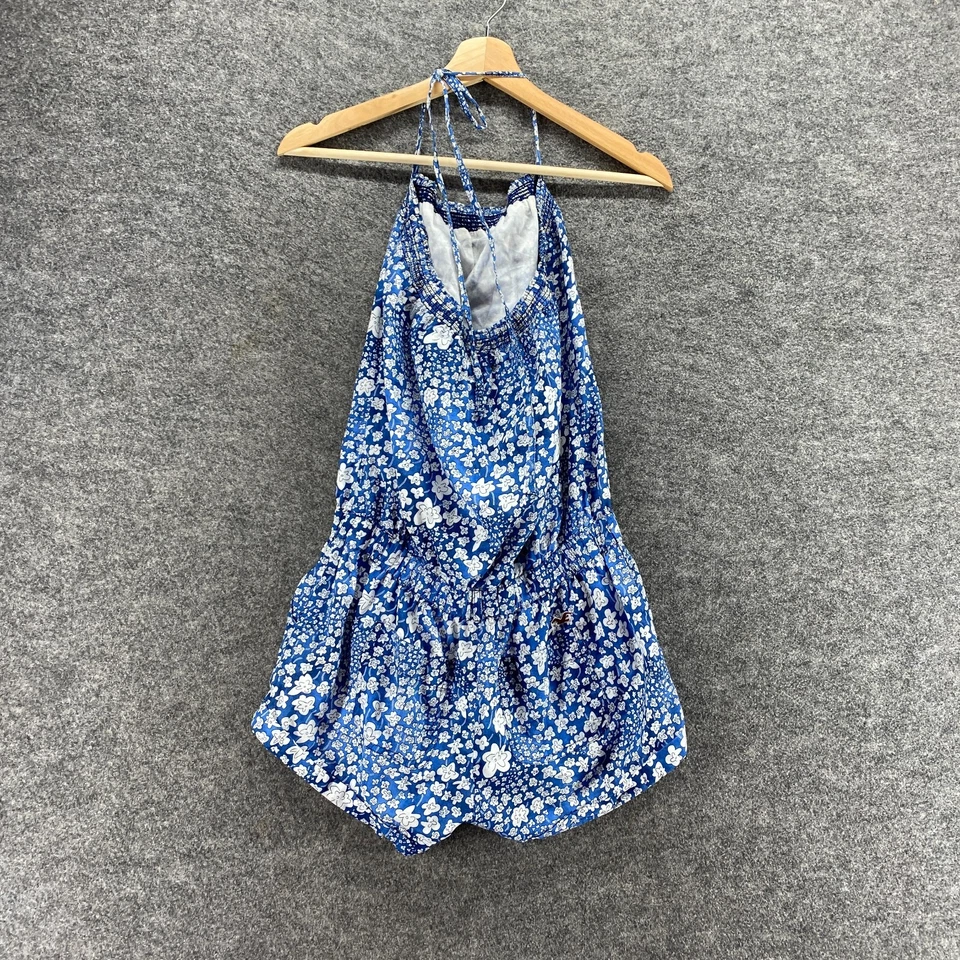 Комбинезон женский Hollister M средний синий цветочный без рукавов с бретелью через шею хлопок - Изображение 2 из 4