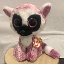 TY Beanie Boos plush pink pet LEEANN the Lemur 6”