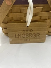 Longaberger 2015 Wood Plate Ohio Tie On