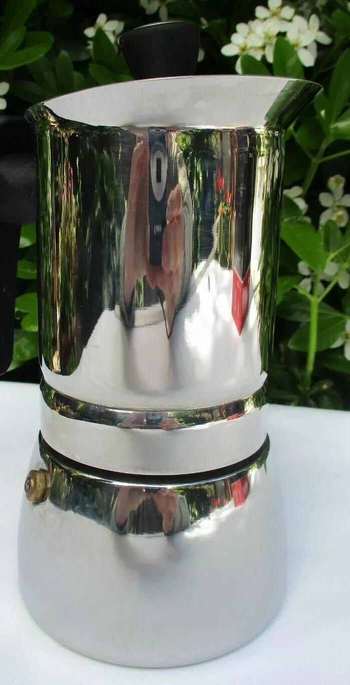 Grunwerg Ltd. Cafe Ole Italian Style Stainless Steel 4 x Cup Espresso Maker