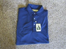 NEW DONALD ROSS SPORTSWEAR GOLF POLO SHIRT NANY BLUE MEN'S Sz LARGE