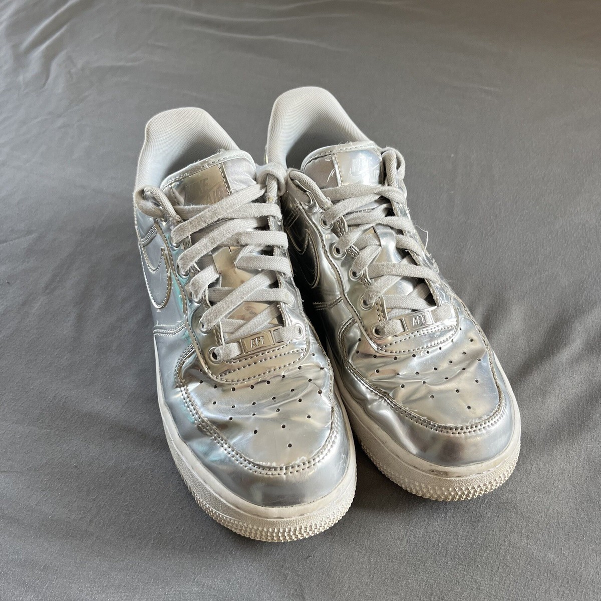 スニーカー NIKE Air Force 1 Low Liquid l llic Chrome [WMNS 2019 Size 10 Women's Nike Air Force 1 SP Liquid Metal - Chrome