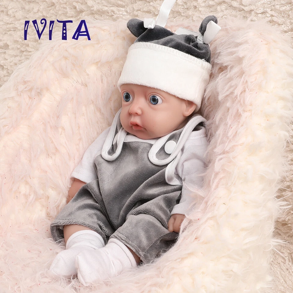 28cm Puppen Silikon Rebornpuppen Baby Junge Silicone Newborn Doll - Bild 4 von 4