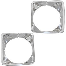 19691972 Chevy Pickup Truck Headlight Headlamp Bezels Pair Aluminum Polished