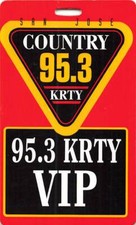 95.3 KRTY Backstage Pass San Jose Red VIP Laminate Variant