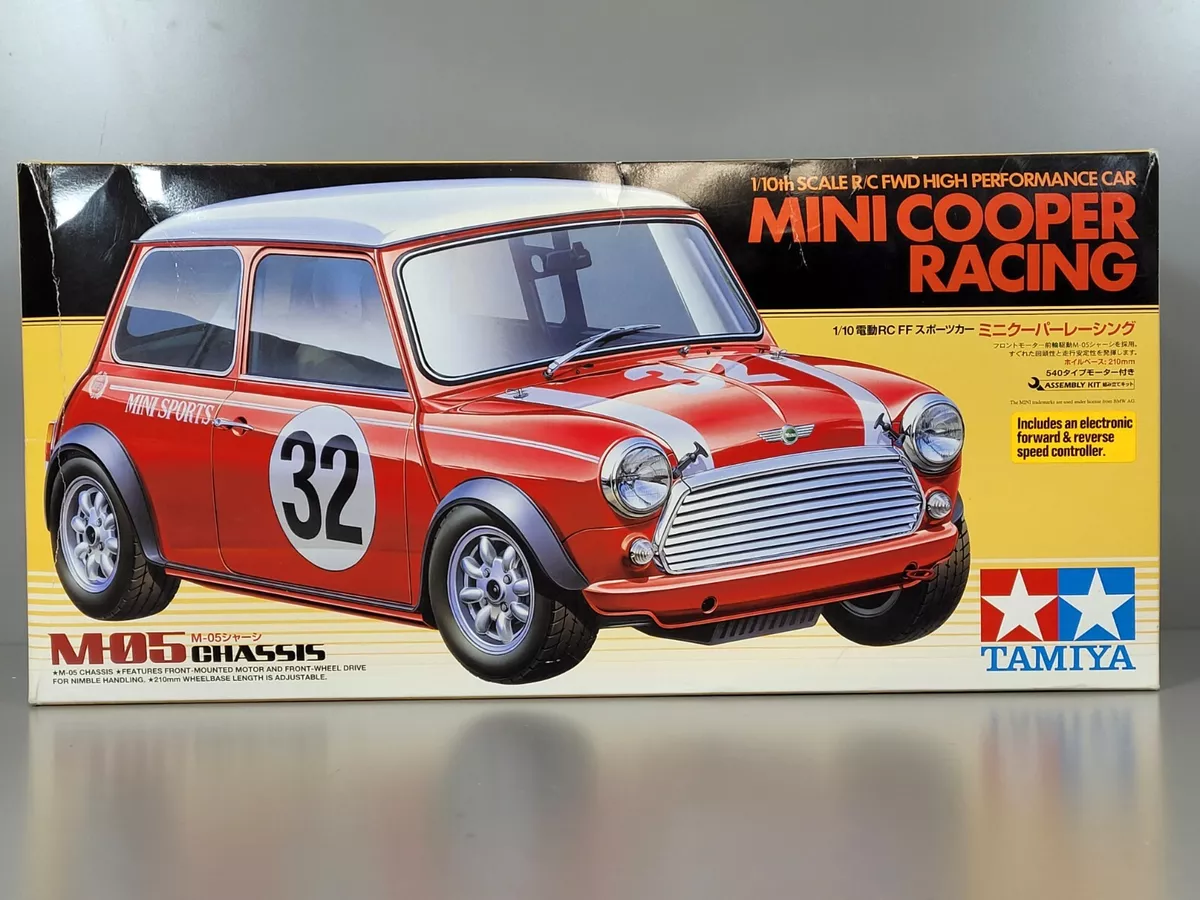 New Open Box Tamiya 1/10 R/C Rover Mini Cooper Racing FWD M05 Chassis #  58438