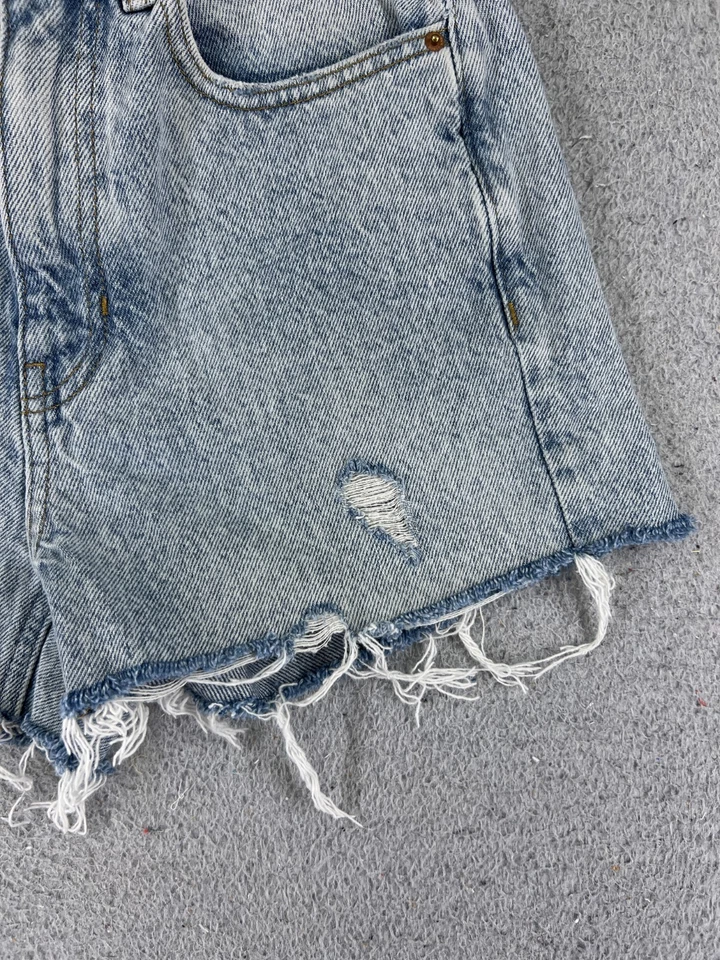 Pantalones Cortos Pacsun Mujer 23 Azul Denim Jean Corte 100% Algodón Años 90 Novio 27x1 Foto 2 de 4