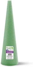 FloraCraft Foam Cone 4.8 Inch x 17.8 Inch Green,Styrofoam Forms