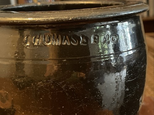 Extremely Rare Antique THOMAS & BRO. / HUNTINGDON, PA Stoneware Jar - Picture 2 of 8