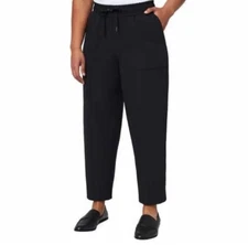 Mondetta Women High Rise Textured Ankle Pants. Black, Medium, Pockets, Wicking.