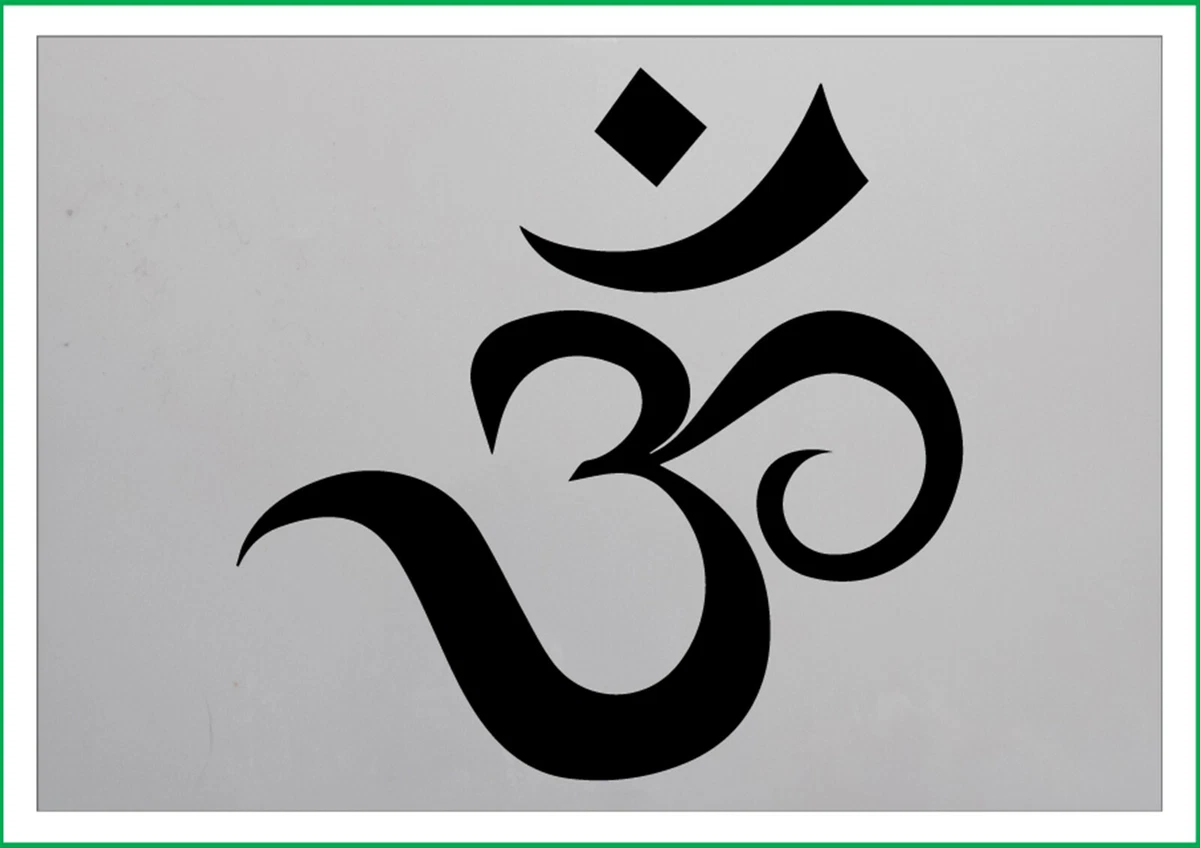 Om Svg Cricut Silhouette Stencil Template Clipart Png Dxf