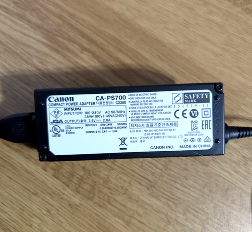 Adaptateur secteur compact Canon CA-PS700 sortie 7,4 V TESTÉ entièrement fonctionnel - Photo 4 sur 4