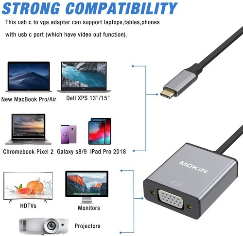 MOKIN USB-C TO VGA ADAPTER FOR MACBOOK 