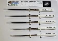PREMIUM Scrolling & Pinstriping 5 BRUSH SET ~ the Von Dago "PRO'S KNOW SERIES"
