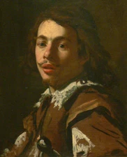 oil painting 100% handpainted on canvas "a portrait of a young man"