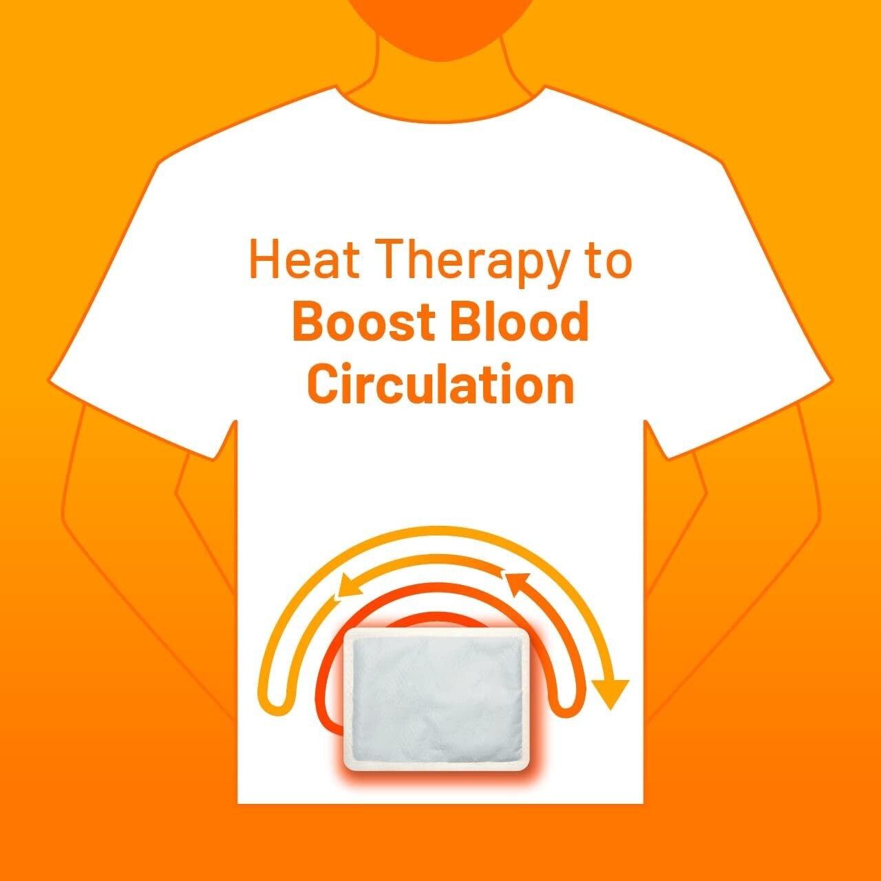 Cura Heat Back & Shoulder Direct to Skin 7 Heat Patches 24H Warm Pain