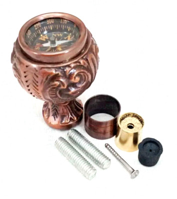 Handmade  Brass Knob Compass Handle Only for Wooden Walking Stick  gifts