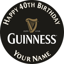 Guinness Personalised Edible Cake Toppers & Cupcake Toppers
