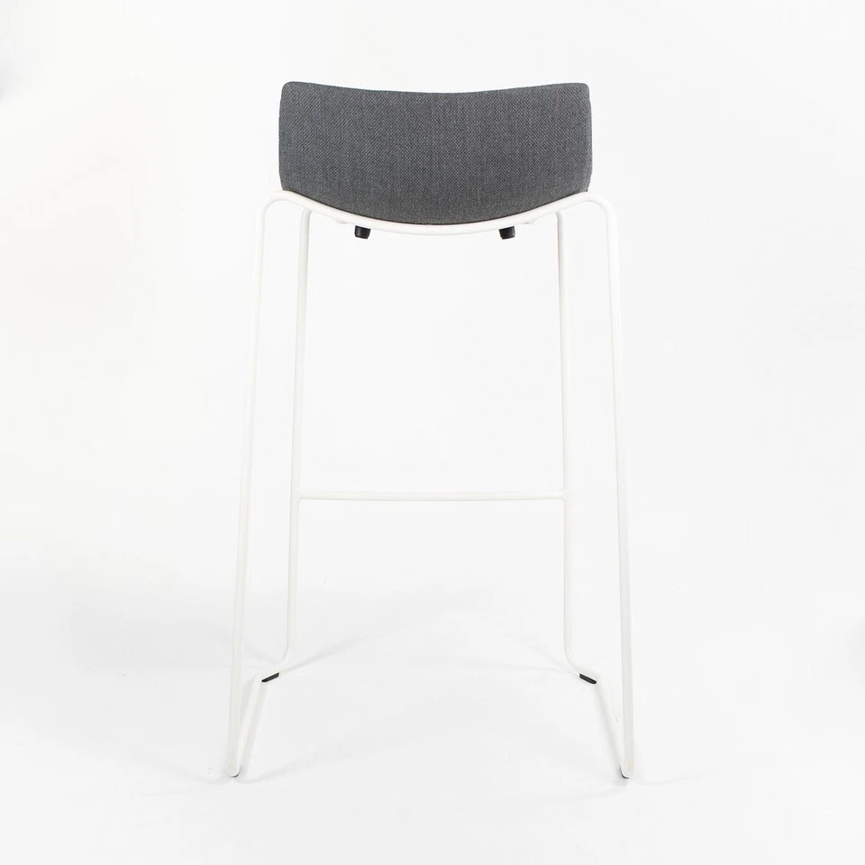 2021 BA004F Preludia Bar Stool by Brad Ascalon for Carl Hansen Fabric Grey White - Image 4 of 4