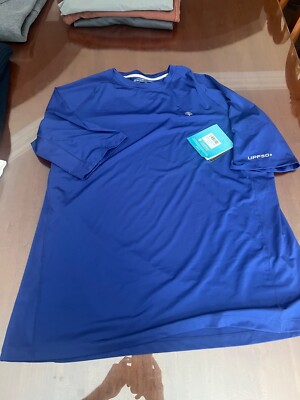 Coolibar Men's Blue Agility Short Sleeve Performance T-Shirt UPF 50+ XL