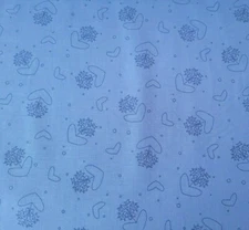 Basically Hugs BTY Helen Stubbings P&B Textiles Blue Floral Flower Heart