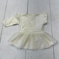Disney Baby Beige Gold Winnie The Pooh One Sleeve Tutu Shirt Toddlers Size 18M