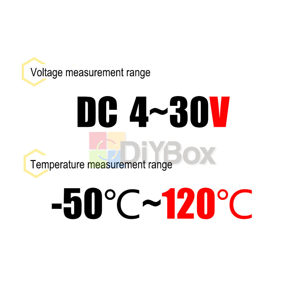 Produktbild von Digitales LED-Thermometer DC4–30V – Mit NTC-Ring- Oder Stabfühler, Temperaturanzeige – Markenlos Aus China
