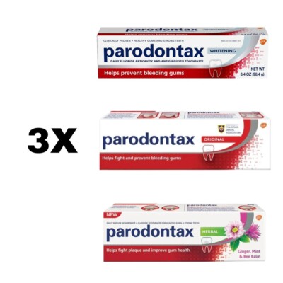 PARADONTAX ORIGINAL/WHITENING/HERBAL 90gX3 (100% AUTHENTIC)