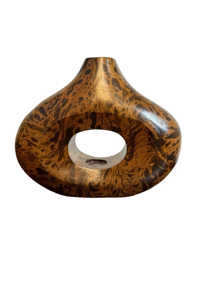 MCM Mango Madera Naturaleza Ventana Jarrón Candelabro Votivo Caprichoso Regalo Único Foto 2 de 4