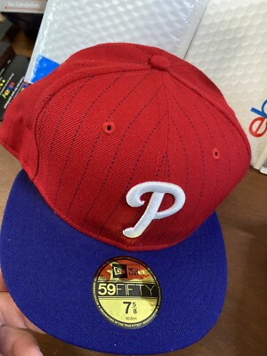 PHILADELPHIA PHILLIES RED LINES 5950 NEW ERA FLAT BRIM FITTED HAT