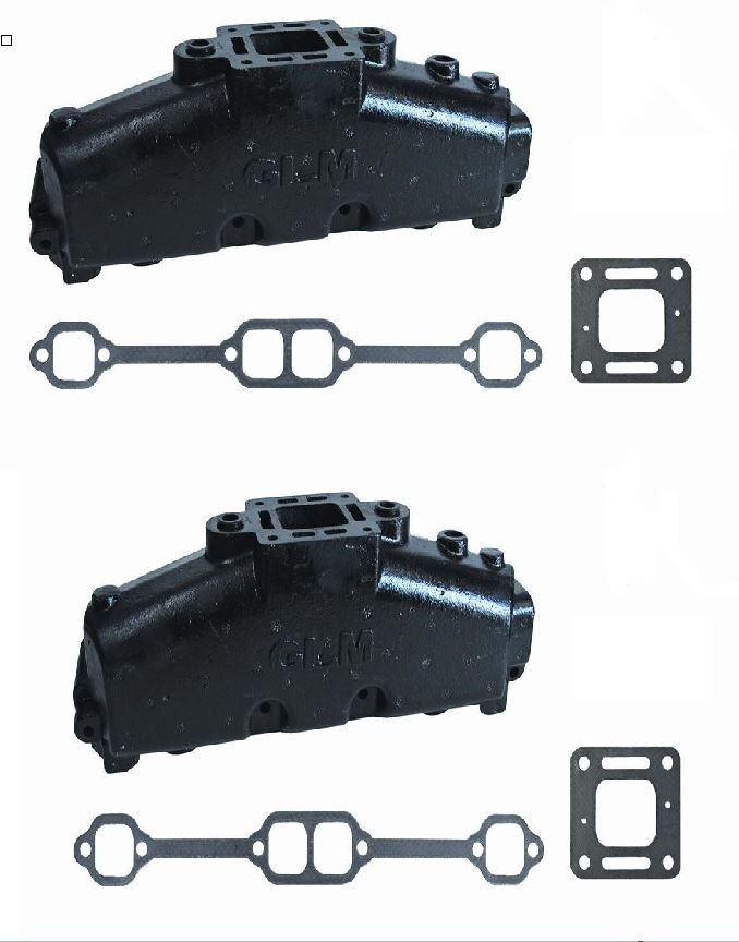 Échappement Collecteur & Tuyau Set, pour Mercruser 5.0/5.7L V8 350