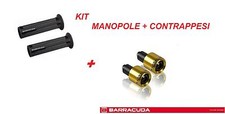 BARRACUDA BLACK RACING KNOB KIT + GOLD COUNTERWEIGHTS for Honda CBR 650 F